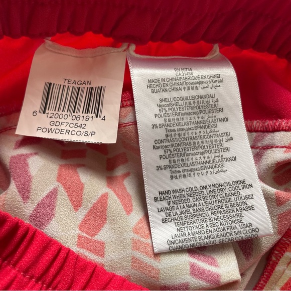 BCBGMaxAzria Teagan Shorts Pink/Coral Print - Picture 5 of 9